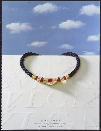 Bulgari Jewelry 1984 Print Ad