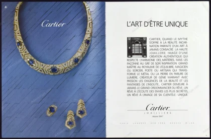 Cartier Jewelry 1987 Print Ad