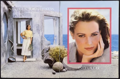 Estée Lauder Cosmetics 1984 Print Ad - Willow Bay