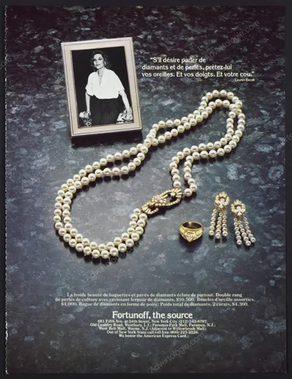 Fortunoff Jewelry & Pearls 1984 Print Ad