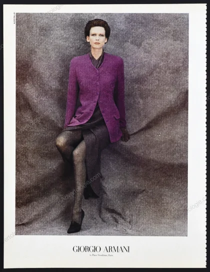 Giorgio Armani 1989 Print Ad - Gina Di Bernardo