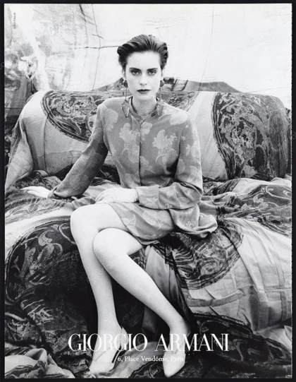 Giorgio Armani 1990 Print Ad - Anna Juvander
