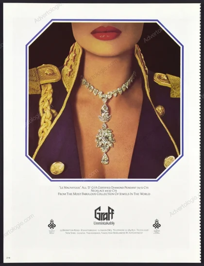 Graff Diamonds & Jewelry 1984 Print Ad - "Le Magnifique"