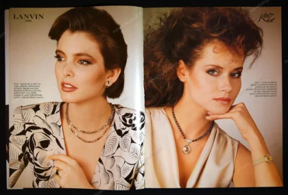 KINZ Jewelry & LANVIN 1984 Original 8-Page Fashion Editorial
