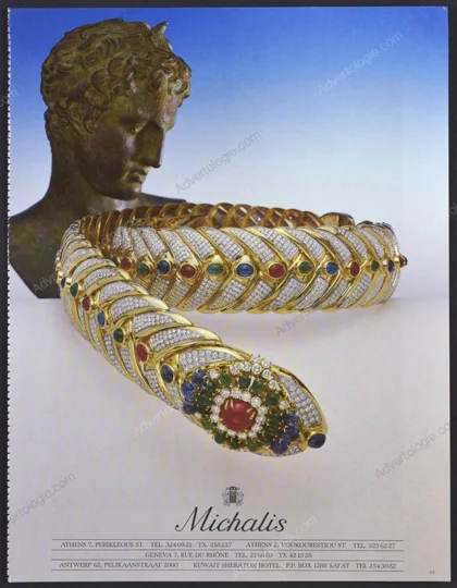 Michalis Jewelry 1987 Print Ad