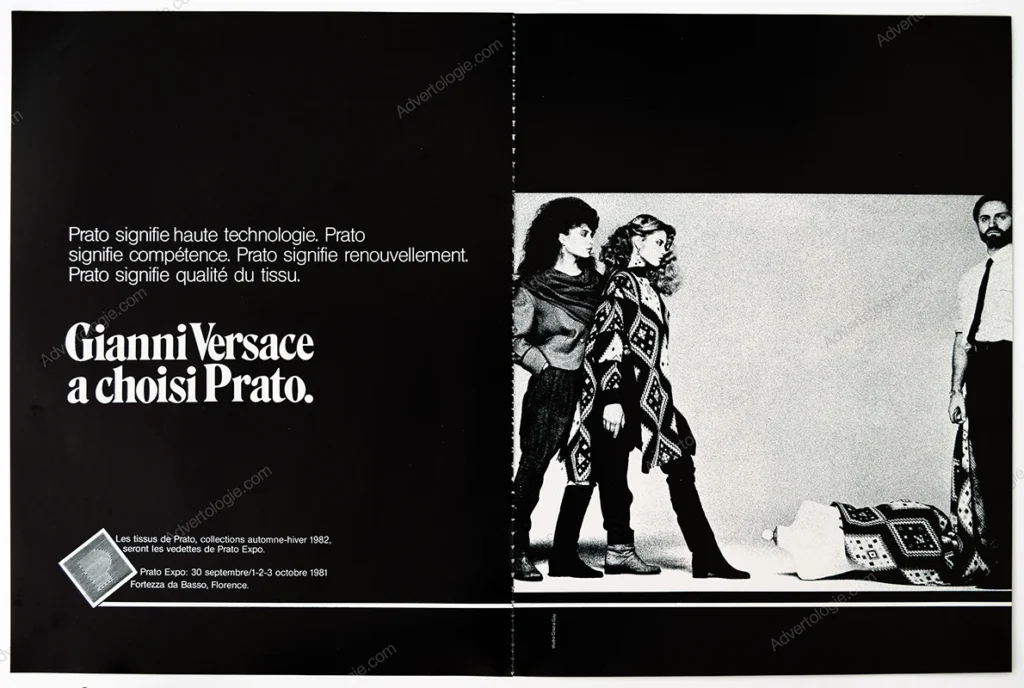 Prato Fabrics for Gianni Versace 1981 Original Print Ad - Richard Avedon