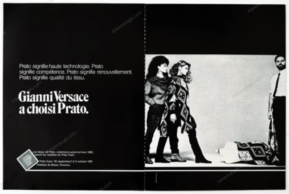 Prato Fabrics for Gianni Versace 1981 Original Print Ad - Richard Avedon