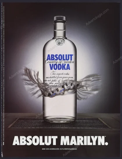 Absolut Vodka 1998 Print Ad - "Absolut Marilyn"