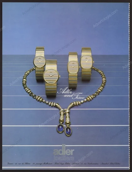Adler Jewelry & Watches 1983 Print Ad