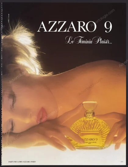 Azzaro 9 Perfume 1985 Print Ad