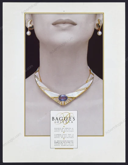 Bagués Jewelry 1987 Print Ad