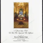 Beverly Wilshire Hotel 1983 Print Ad