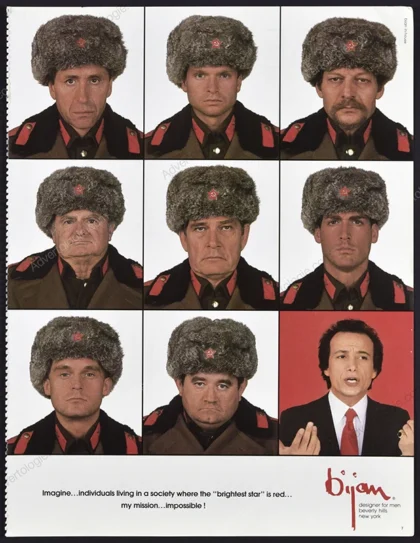 Bijan 1987 Print Ad - "Russians"
