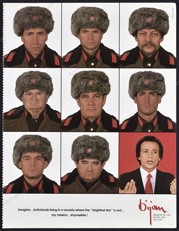 Bijan 1987 Print Ad - "Russians"