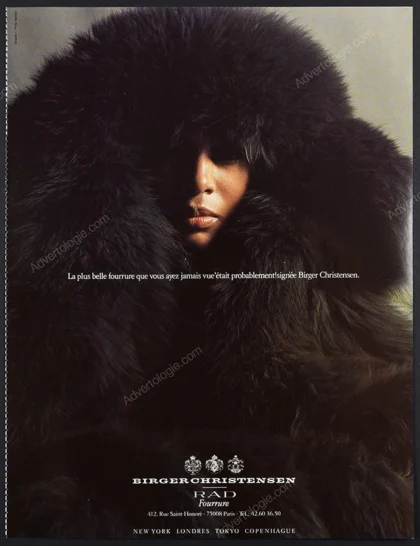 Birger Christensen Furs 1986 Print Ad