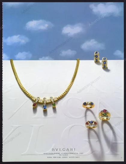 Bulgari Jewelry 1982 Print Ad
