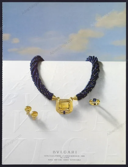 Bulgari Jewelry 1983 Print Ad