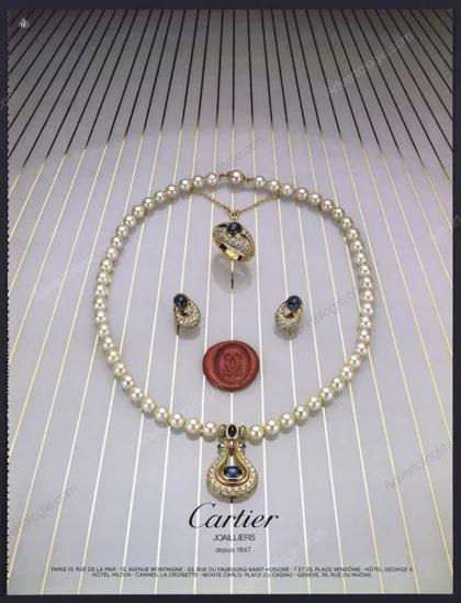 Cartier Jewelry 1983 Print Ad