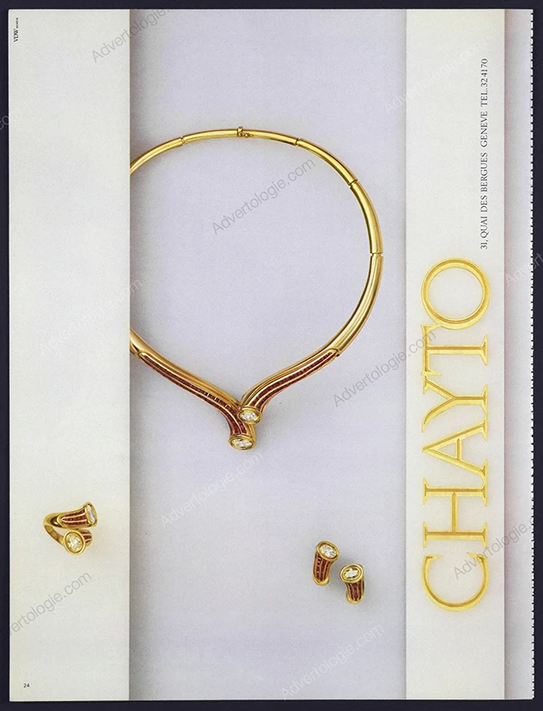 Chayto Jewelry 1983 Print Ad