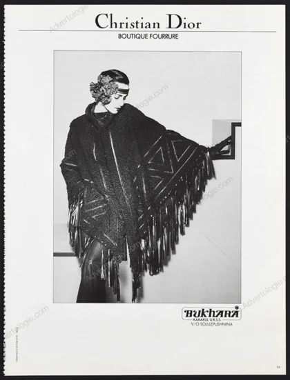 Christian Dior Boutique Fourrure 1983 Print Ad
