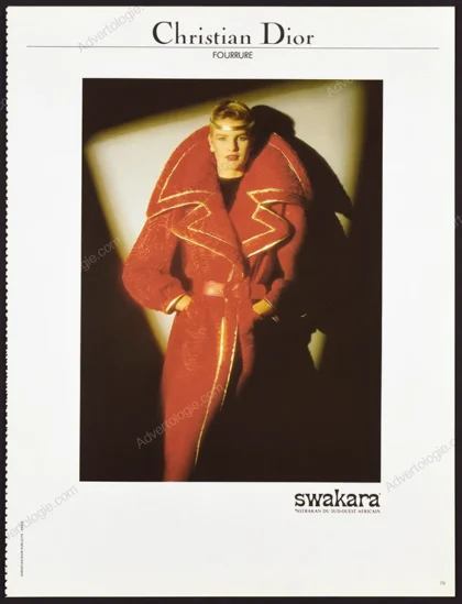 Christian Dior Fourrure 1983 Print Ad