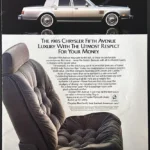 Chrysler Fifth Avenue Automobile 1984 Print Ad
