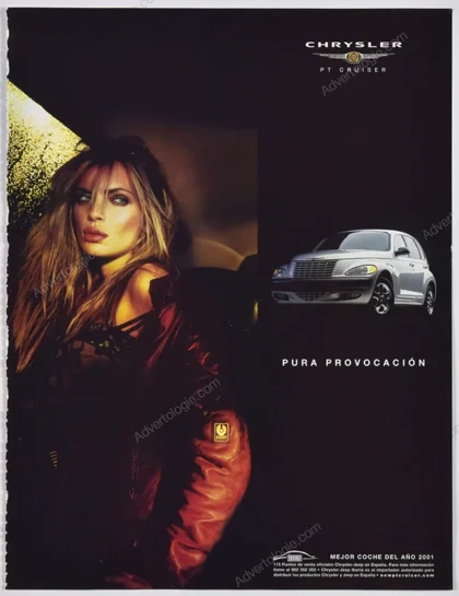 Chrysler PT Cruiser Automobile 2001 Print Ad - Esther Cañadas
