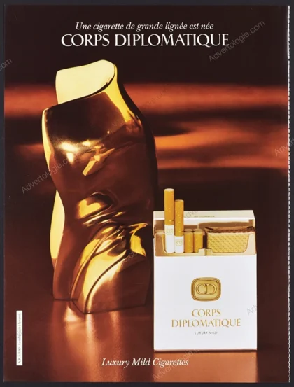 Corps Diplomatique Cigarettes 1983 Print Ad