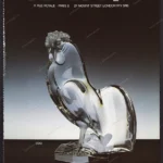 Cristal Lalique 1985 Print Ad - Coq