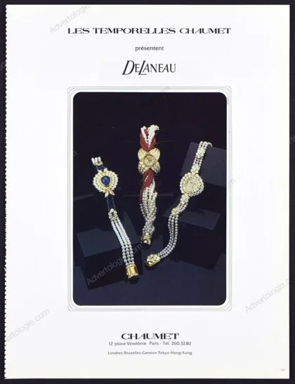 Delaneau Jewelry & Watches 1983 Print Ad