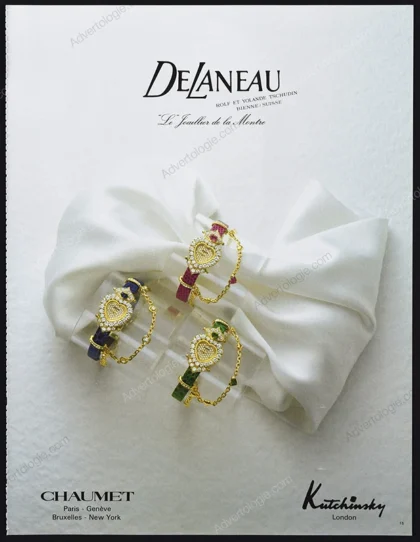 Delaneau Jewelry & Watches 1986 Print Ad