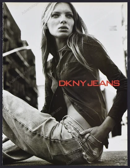 DKNY Jeans 1999 Print Ad - Esther Cañadas, Mikael Jansson