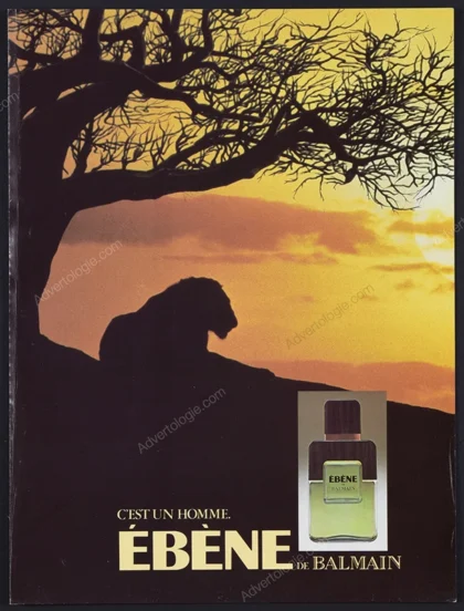Ébène de Balmain Perfume 1984 Print Ad