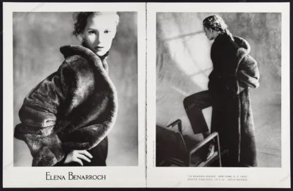 Elena Benarroch Furs 1987 Print Ad - Javier Vallhonrat