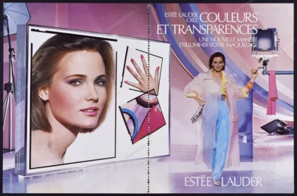 Estée Lauder Cosmetics 1985 Print Ad - Willow Bay