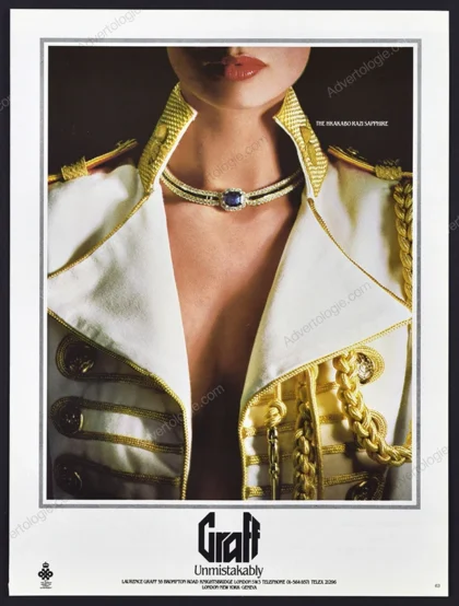 Graff Jewelry 1982 Print Ad - "The HKakabo Razi Sapphire"