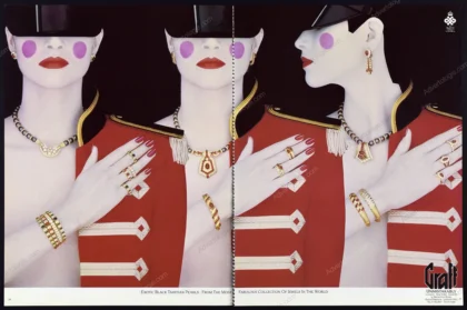 Graff Pearls & Jewelry 1983 "Royal Guard" Print Ad - Serge Lutens
