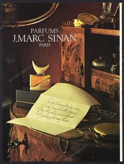 J.Marc Sinan Perfume 1983 Print Ad