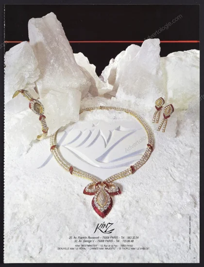 Kinz Jewelry 1984 Ad