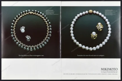 Mikimoto Pearls 1982 Print Ad
