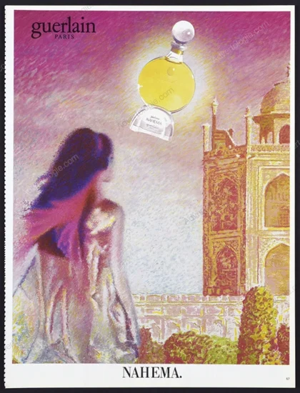 Nahema Guerlain Perfume 1983 Print Ad