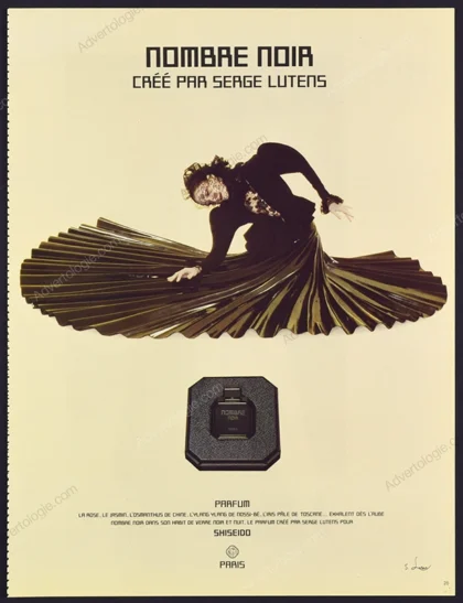 Nombre Noir Shiseido Perfume 1983 Print Ad - Serge Lutens