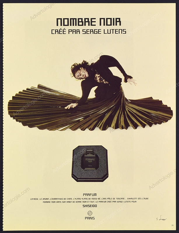 Nombre Noir Shiseido Perfume 1983 Print Ad - Serge Lutens