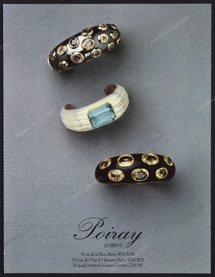 Poiray Jewelry 1986 Print Ad