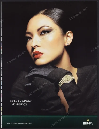 Rolex Oyster Perpetual Lady Watch 2009 Print Ad - Riyo Mori (German)