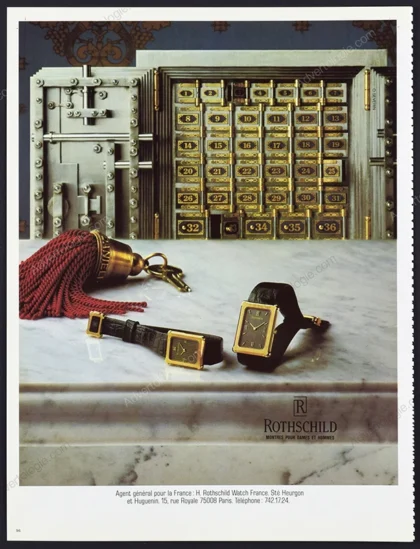 Rothschild Watches 1984 Print Ad