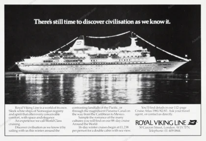 Royal Viking Line Cruises 1981 Print Ad