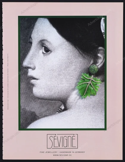 Sévigné Jewelry 2015 Print Ad - Leaves Earrings