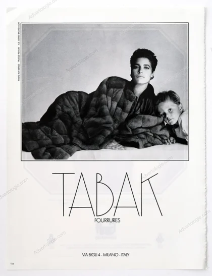 Tabak Fourrures 1984 Print Ad
