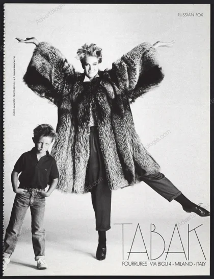 Tabak Fourrures 1985 Print Ad